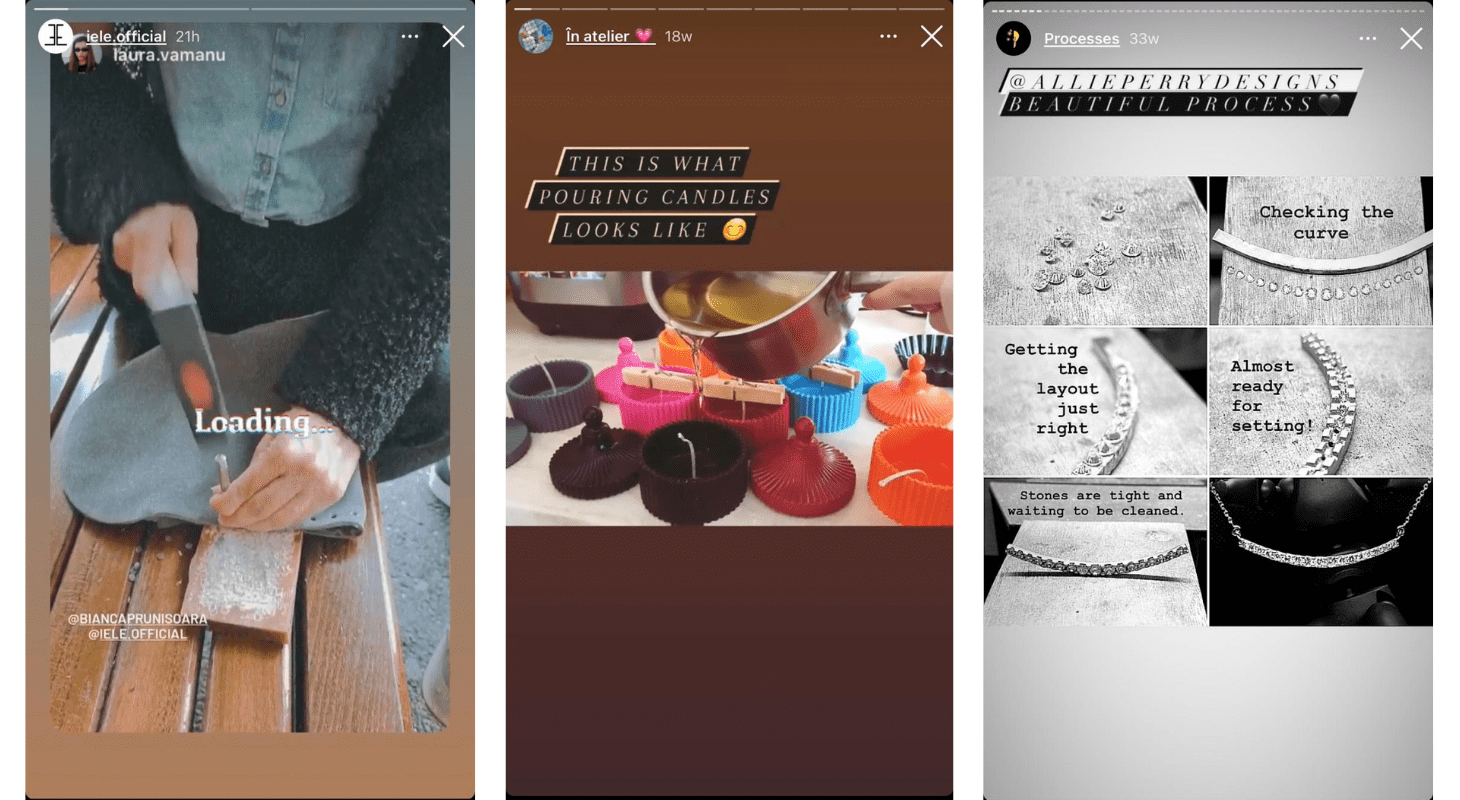 Share how something is made on Instagram Stories.