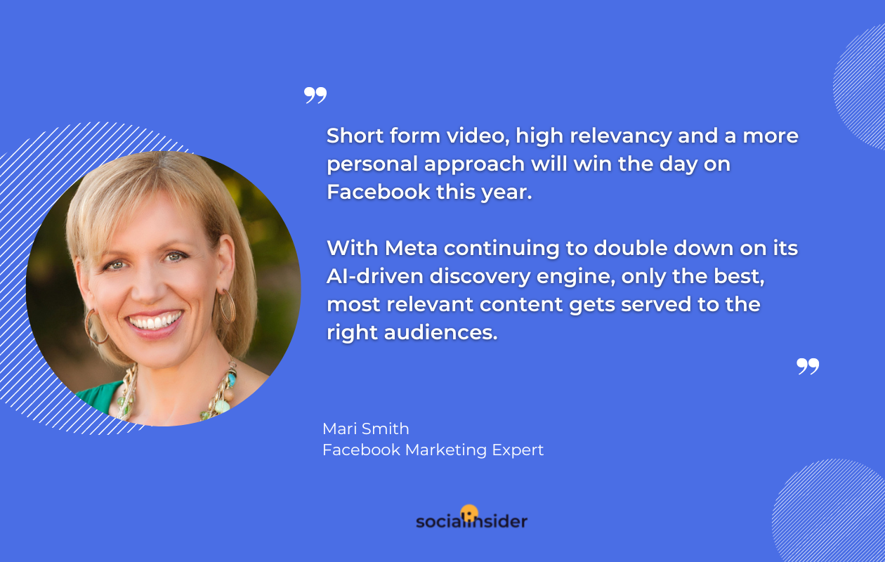 This is a quote about Facebook trends from Mari Smith, a Facebook marketing expert.