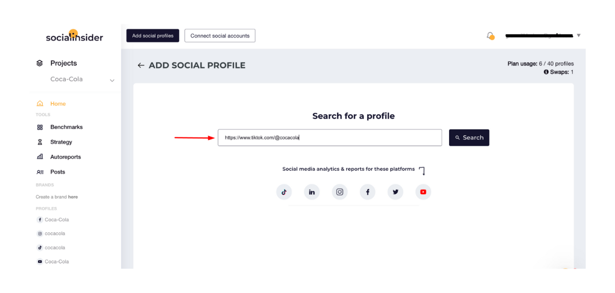 Here is a screenshot from Socialinsider's dashboard showing how to track an account's social campaigns.