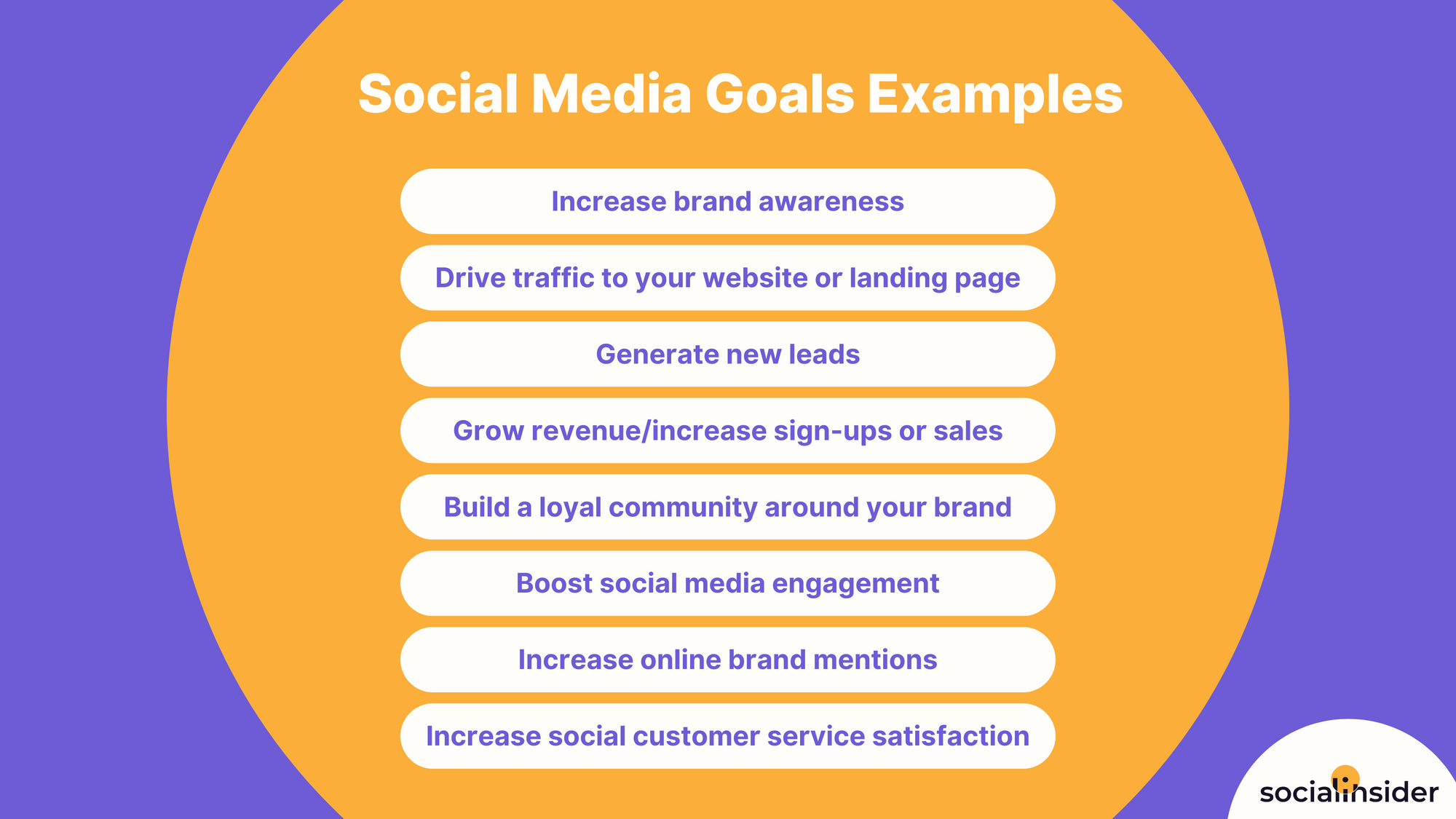 infographics social media goals examples