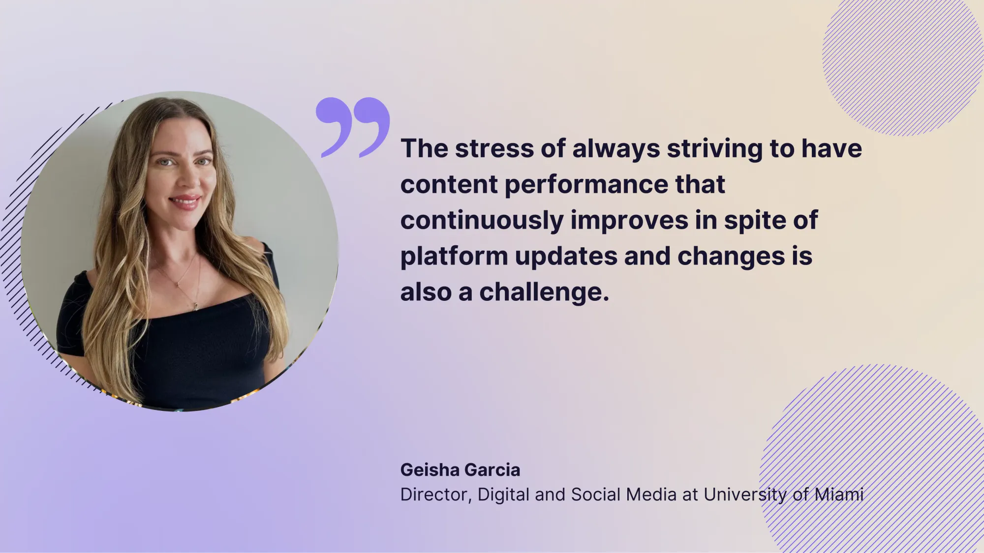 Geisha Garcia: creating content in spite of platform changes.