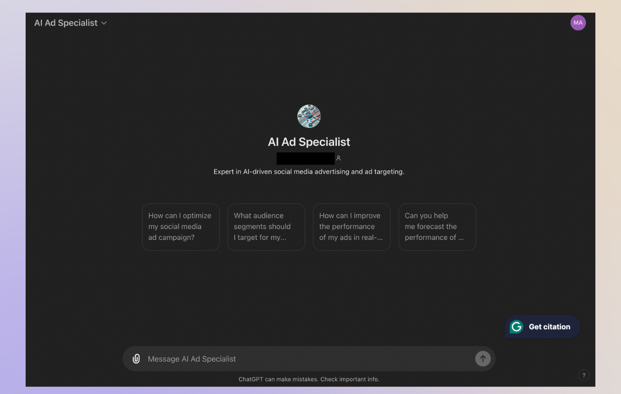 AI ads specialist GPT