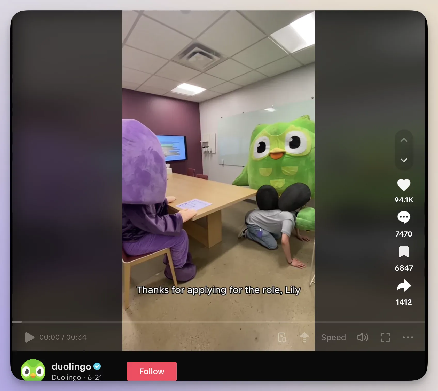 brand mascot videos like duolingo