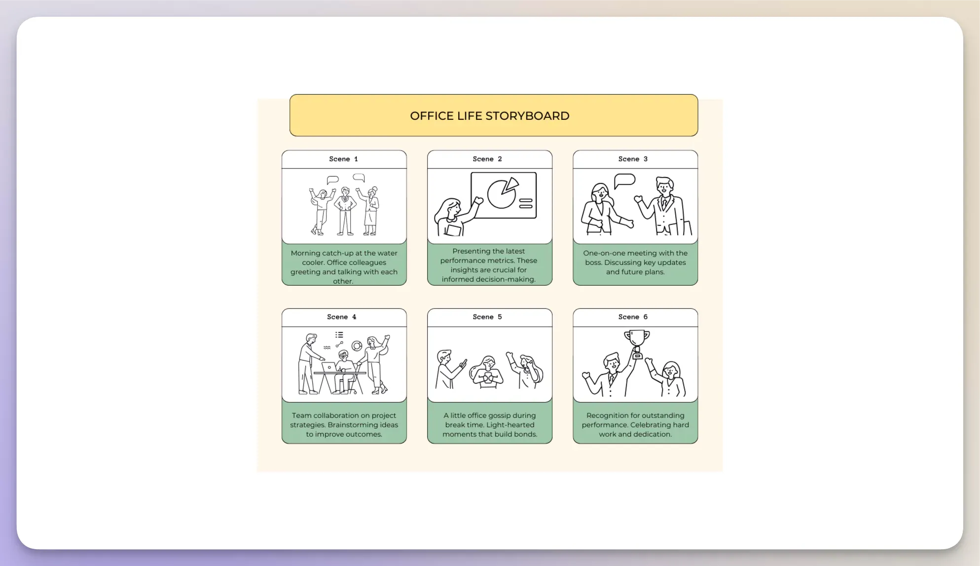 office life storyboard