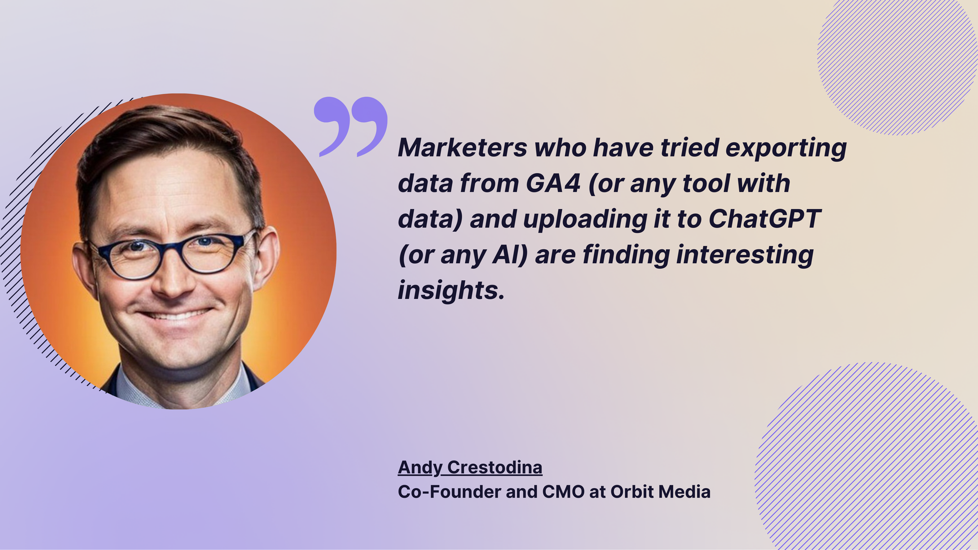 andy crestodina quote about ai analytics