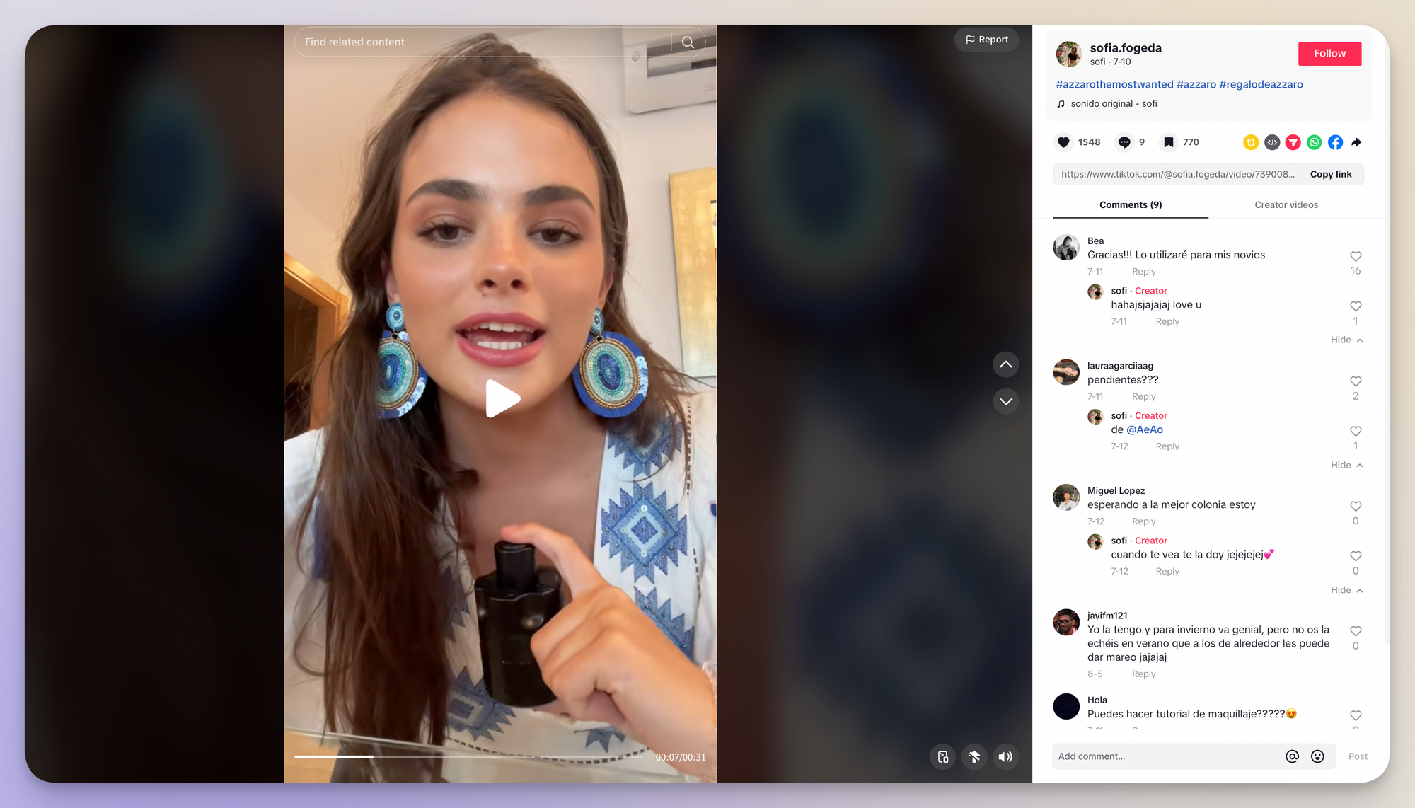 azzaro tiktok influencer marketing