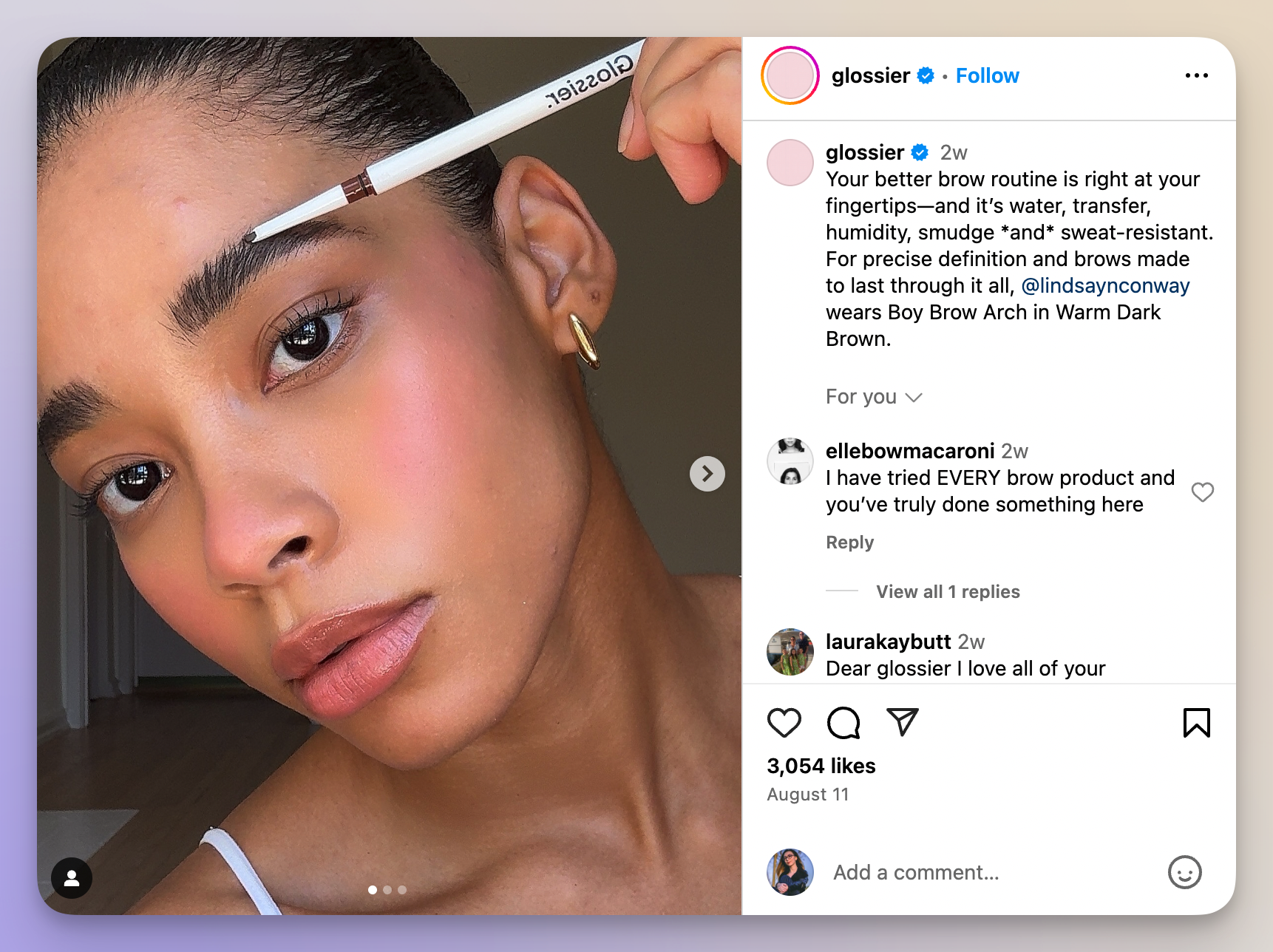 glossier ugc instagram