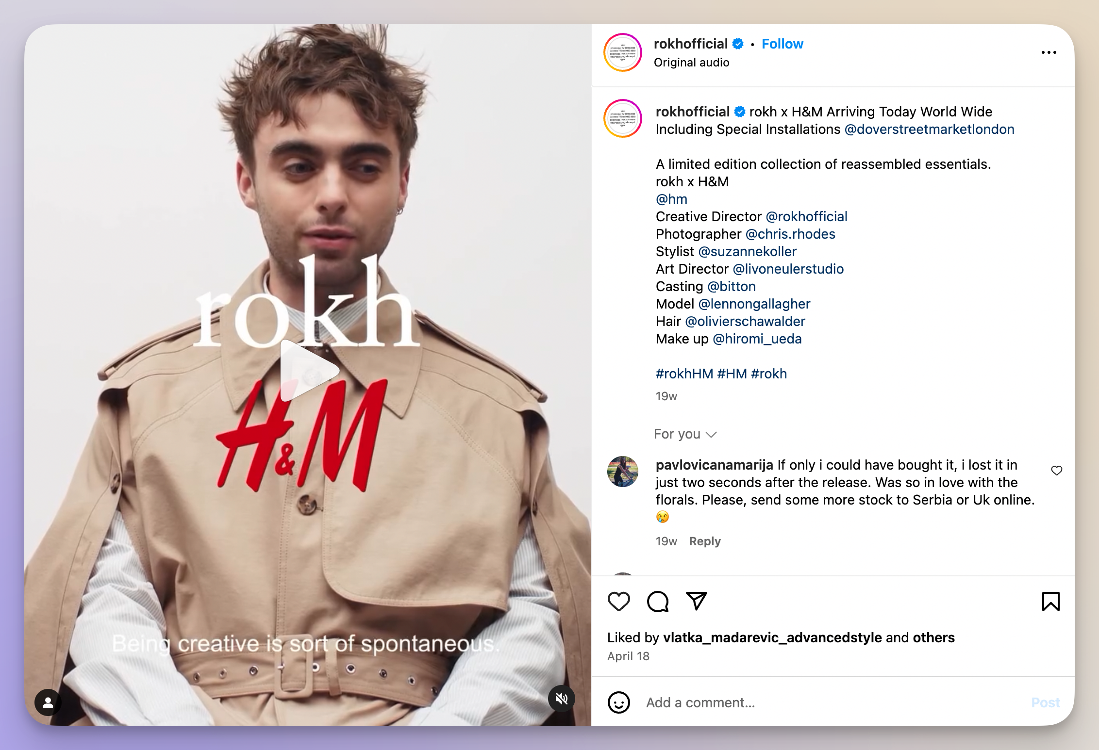 h&m social media campaign