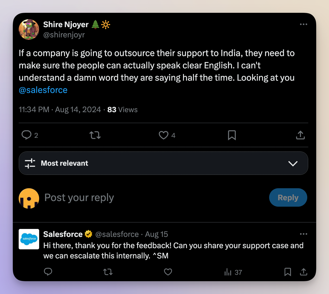 salesforce community management on twitter