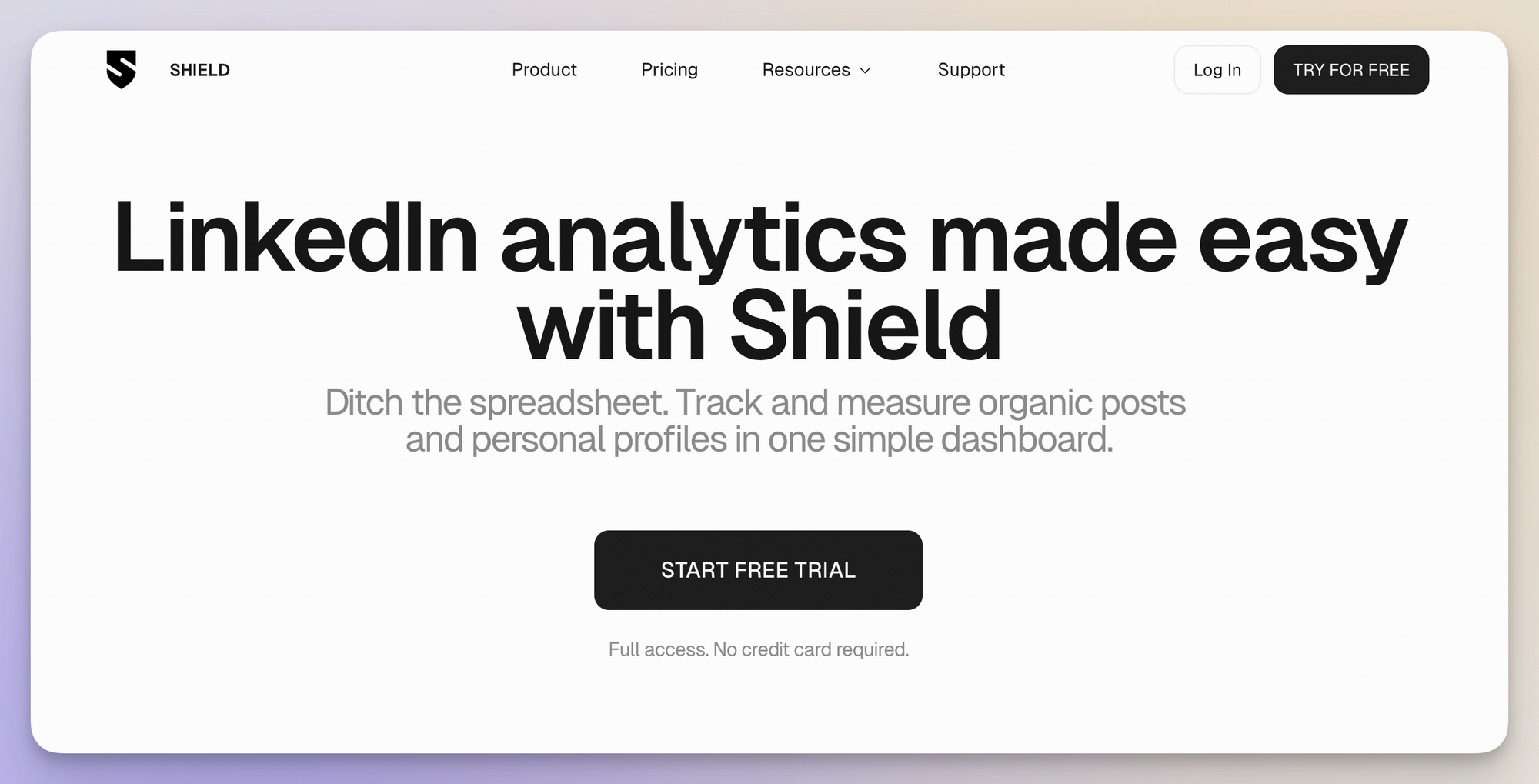 shield as a linkedin analytics tool