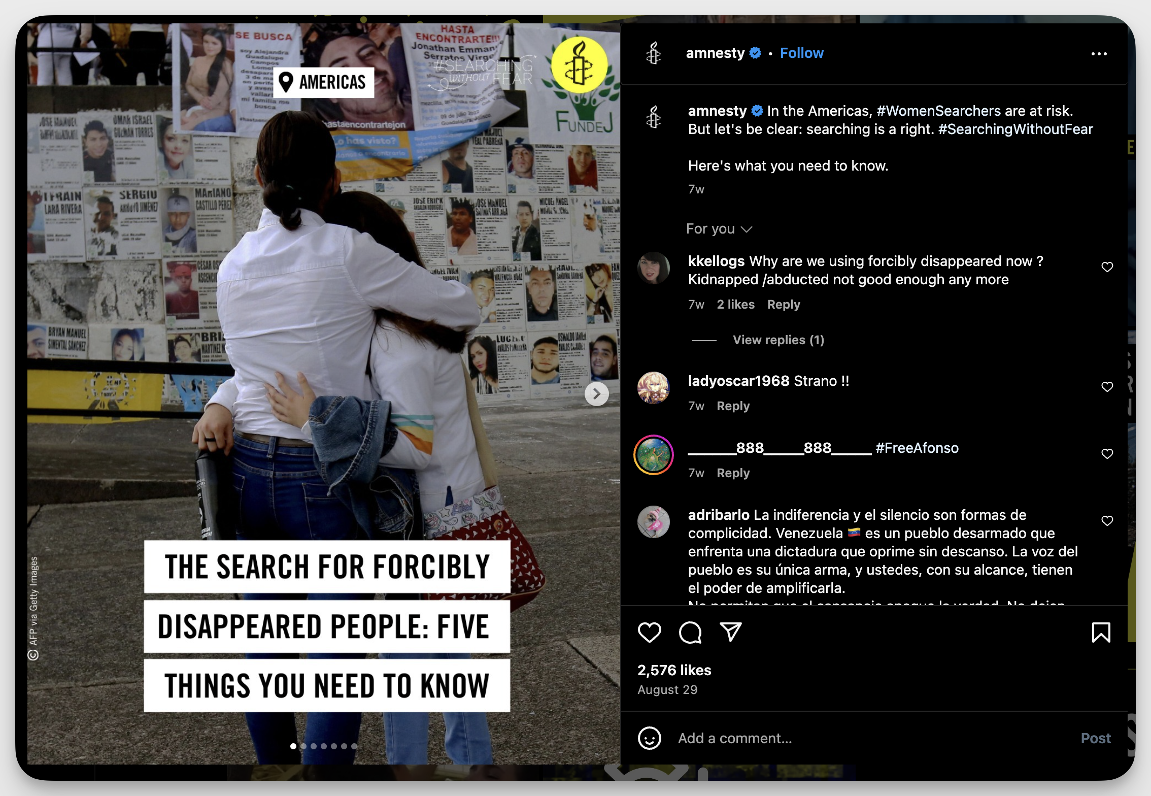 Amnesty International on Instagram