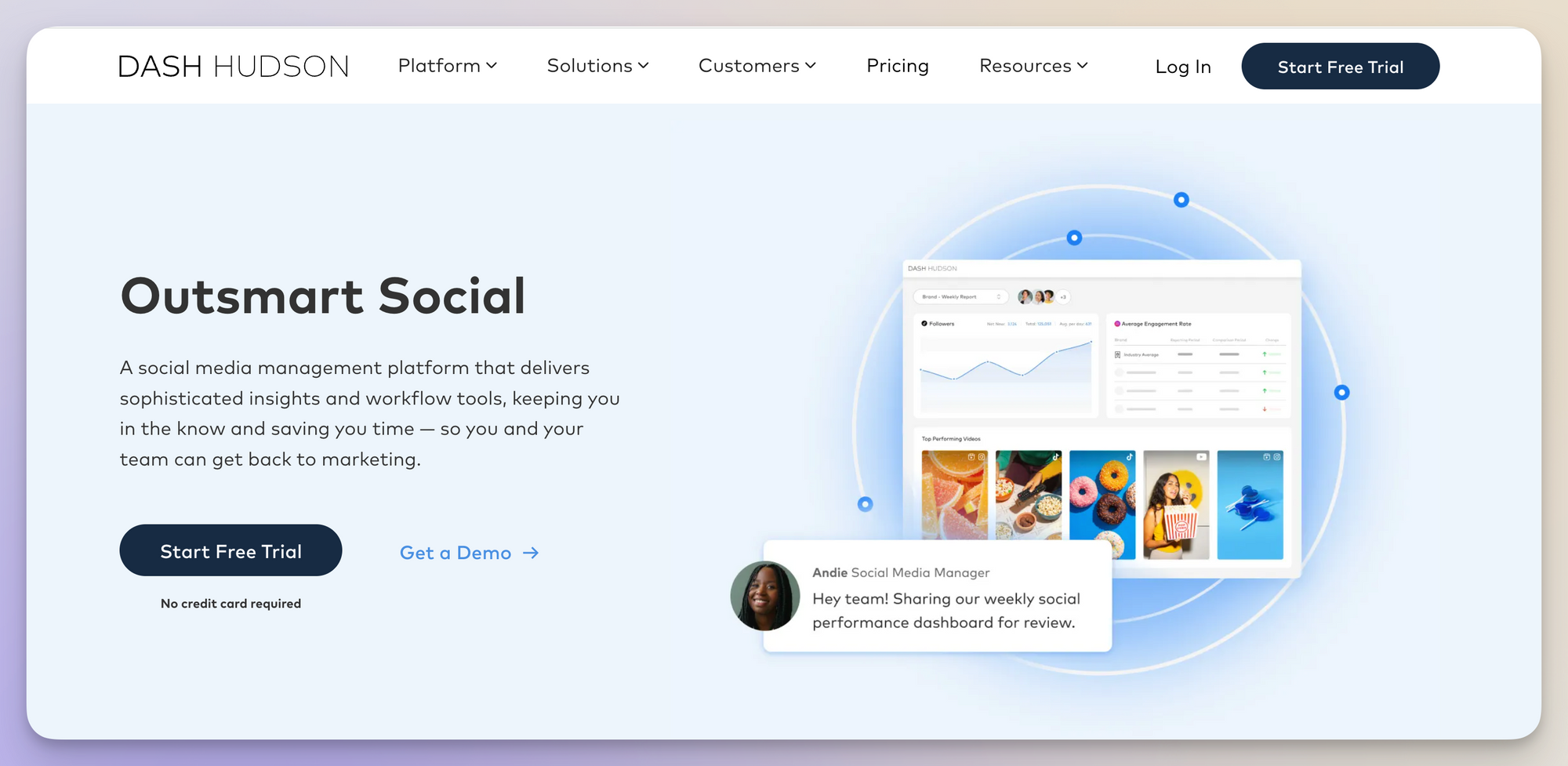 dash hudson social media analytics tool