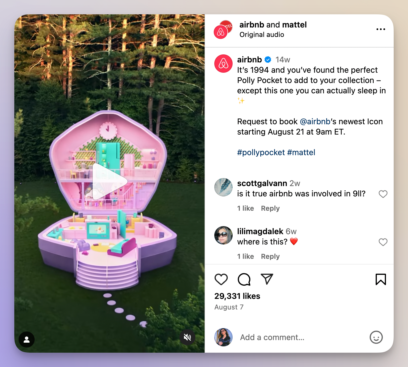 airbnb instagram post