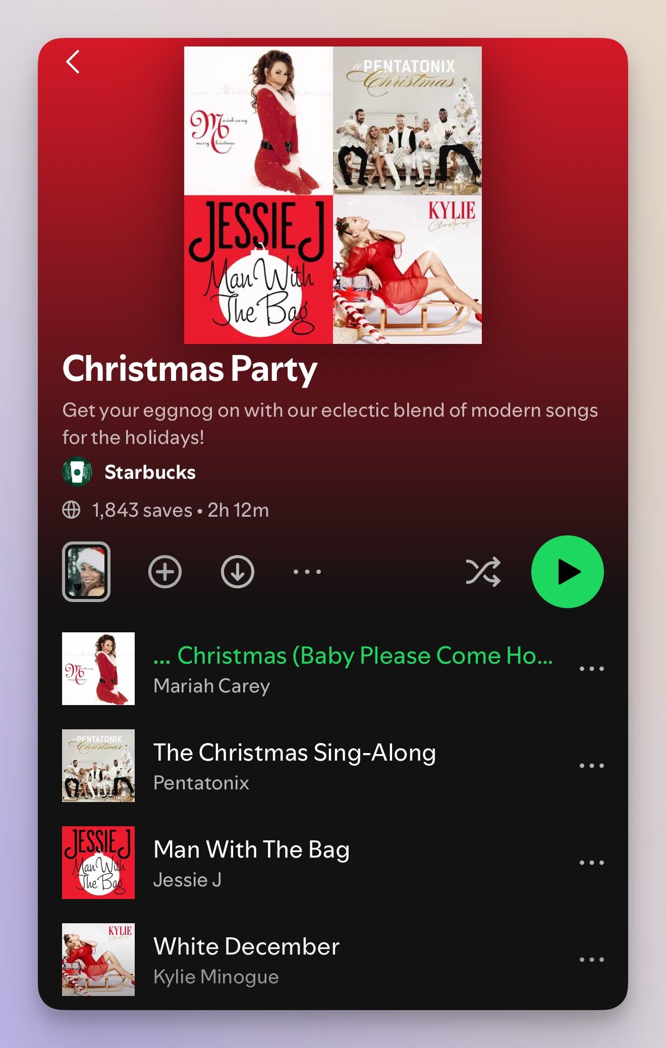 christmas playlist post idea