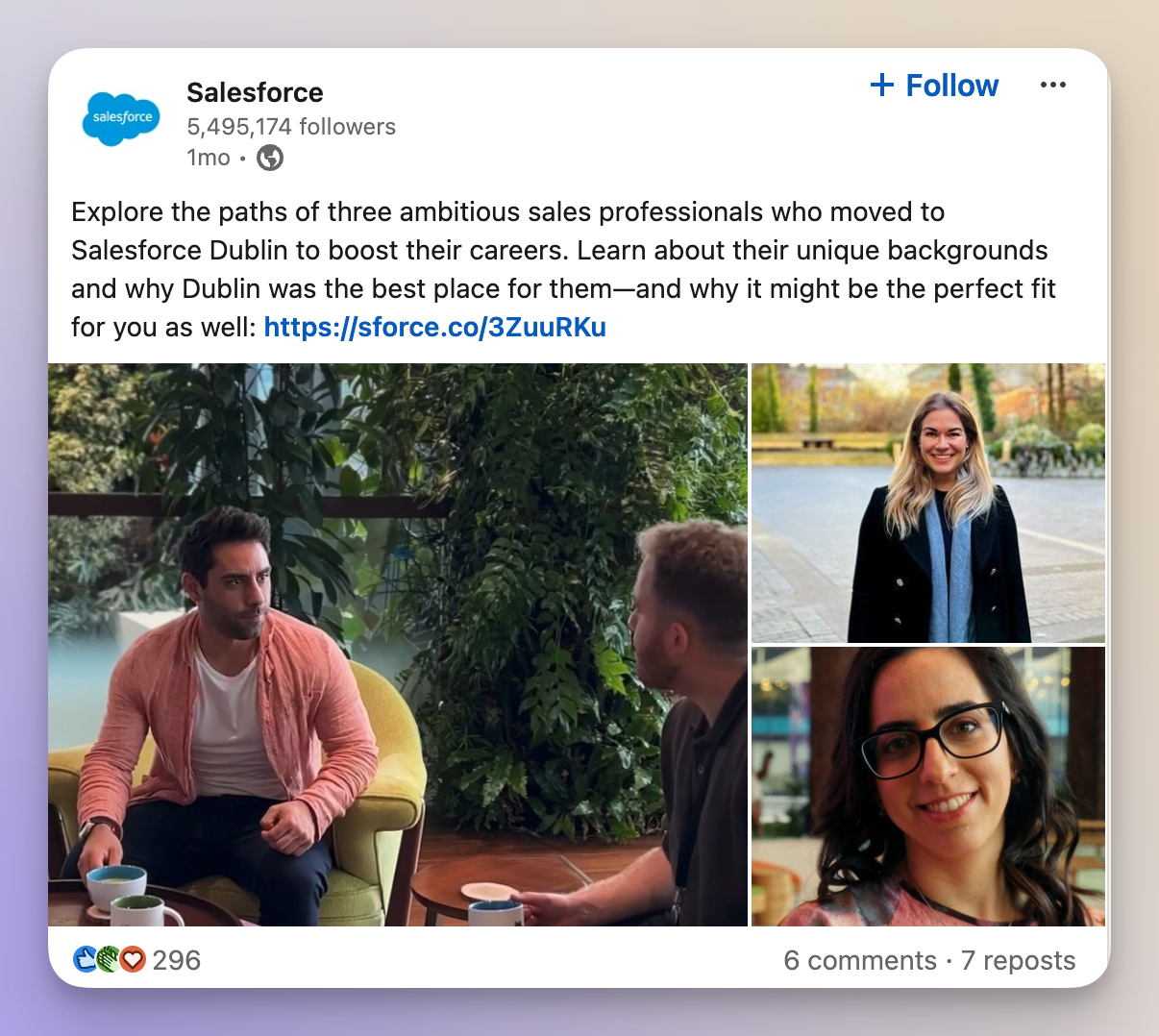 salesforce linkedin post example