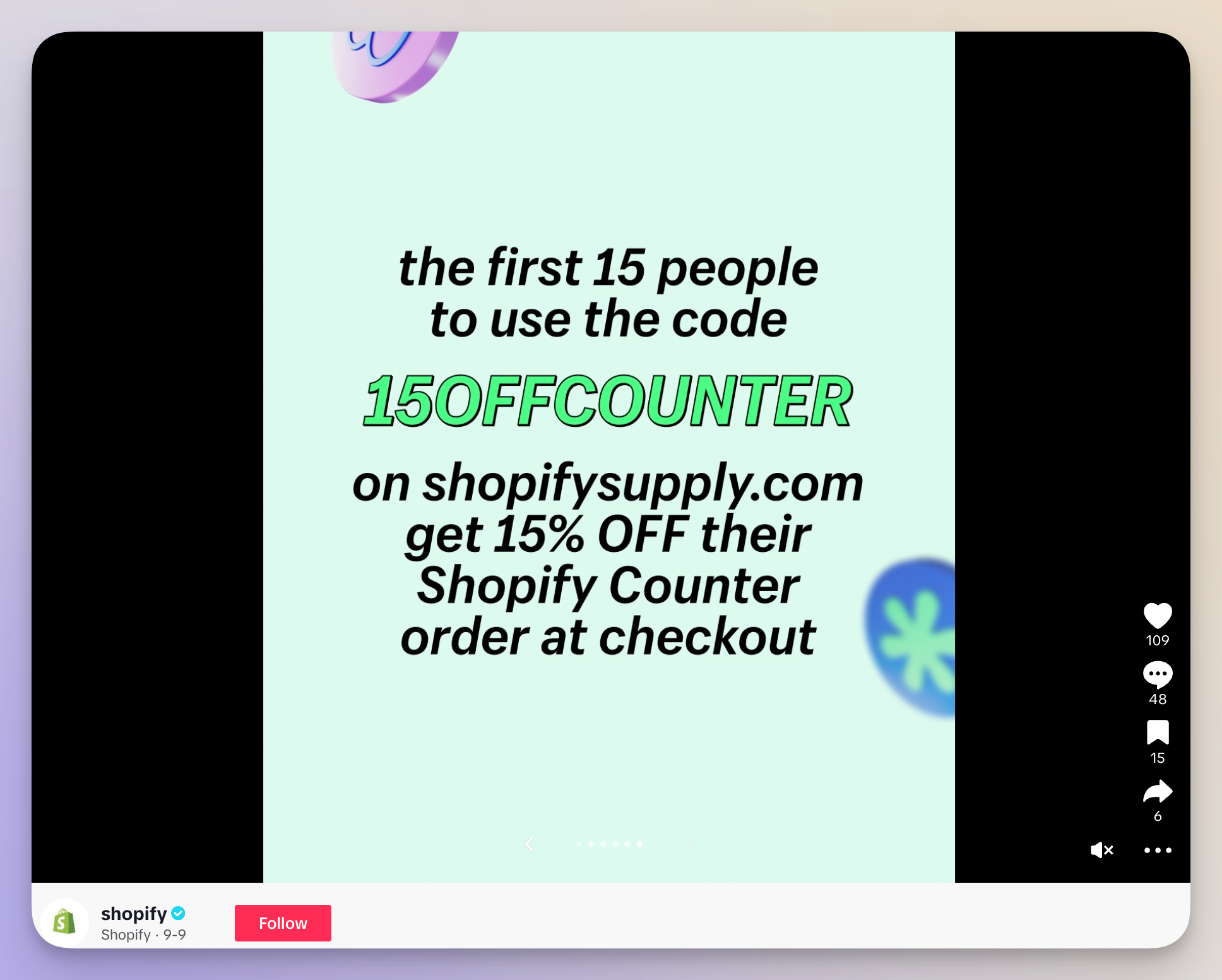 shopify tiktok carousel