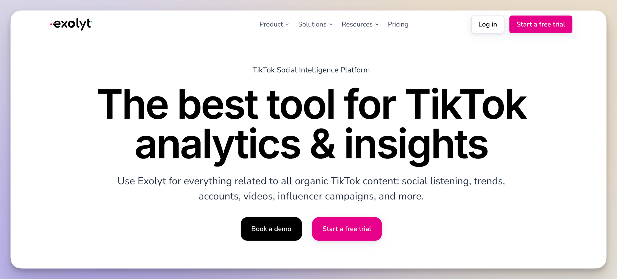 exolyt as a tiktok analytics tool