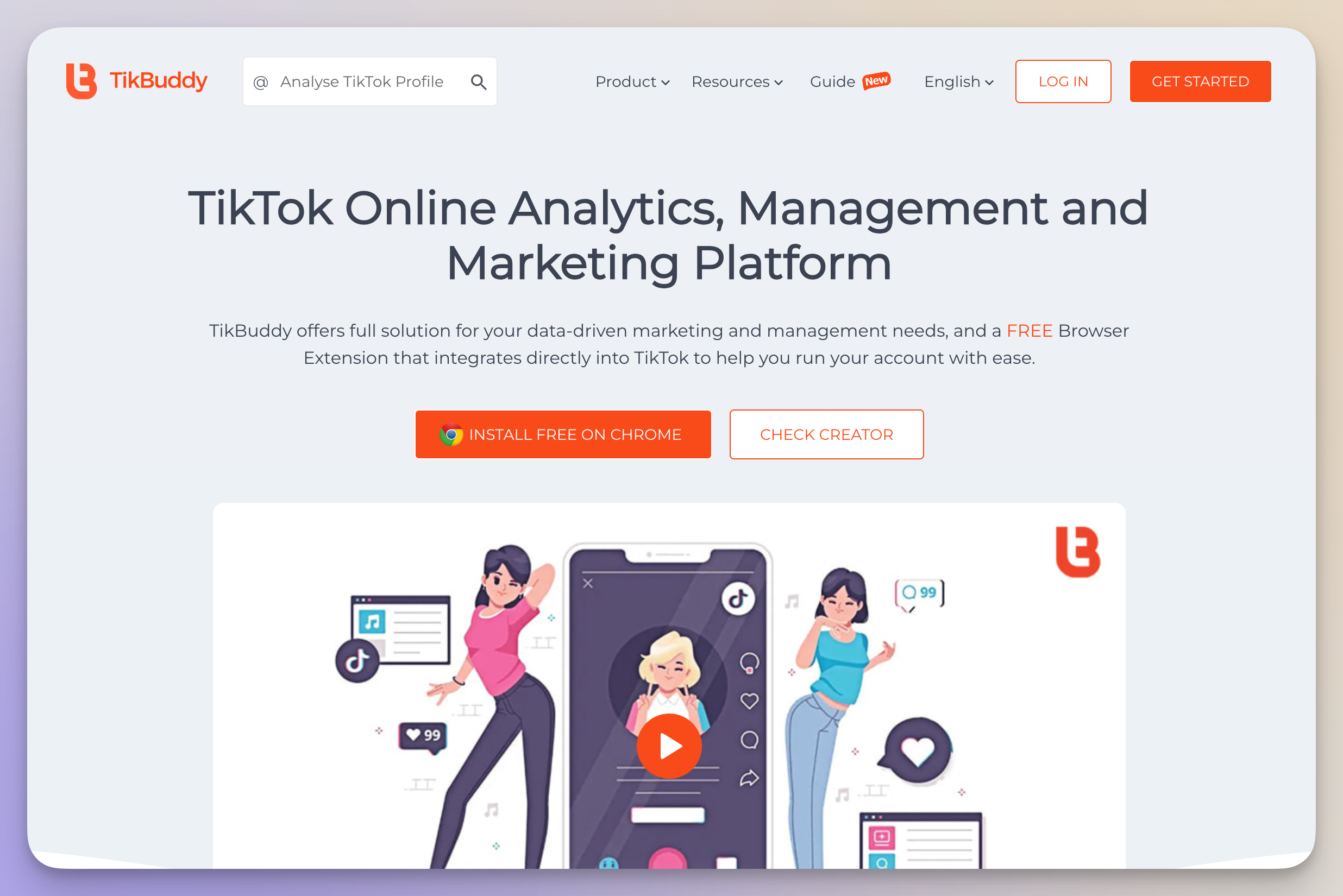 tikbuddy as a tiktok analytics tool