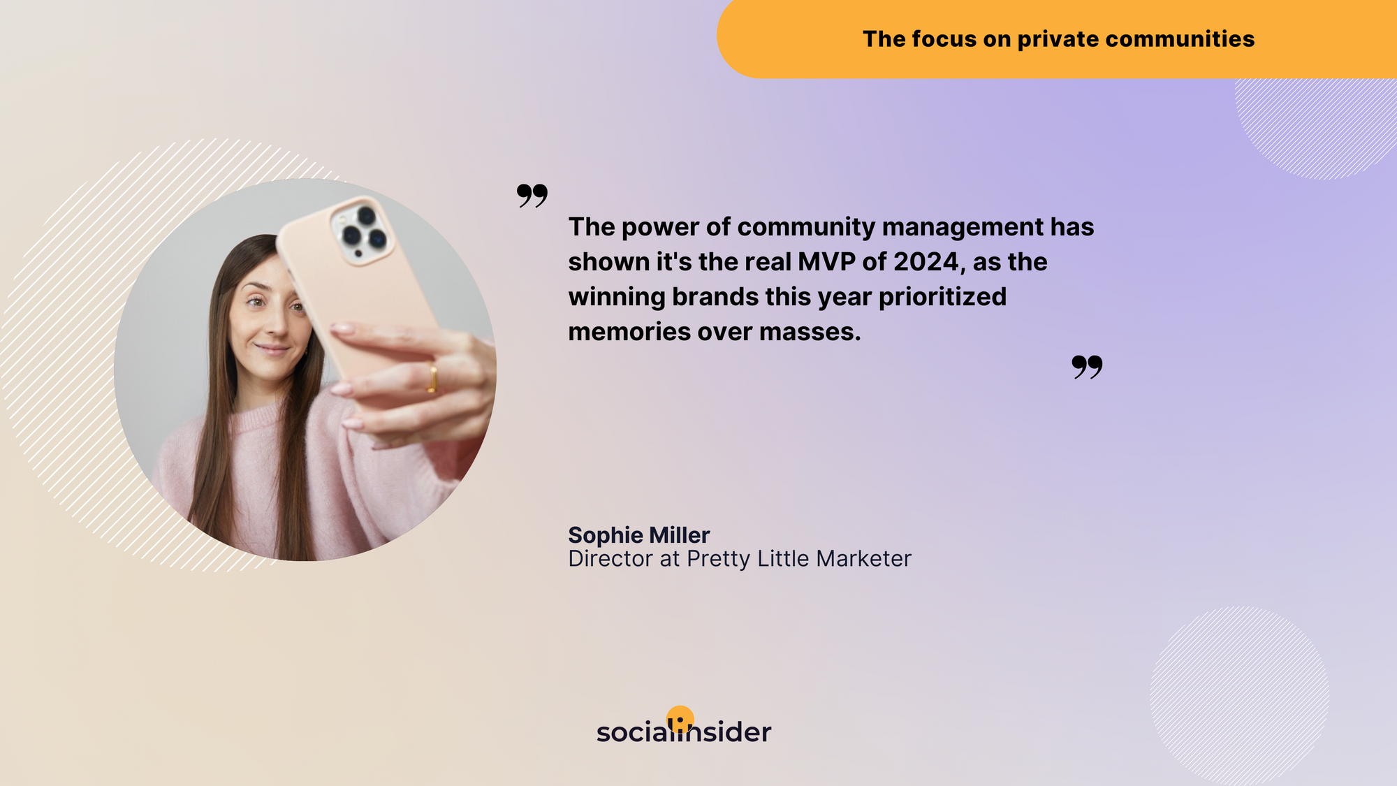 importance of communities quote sophie