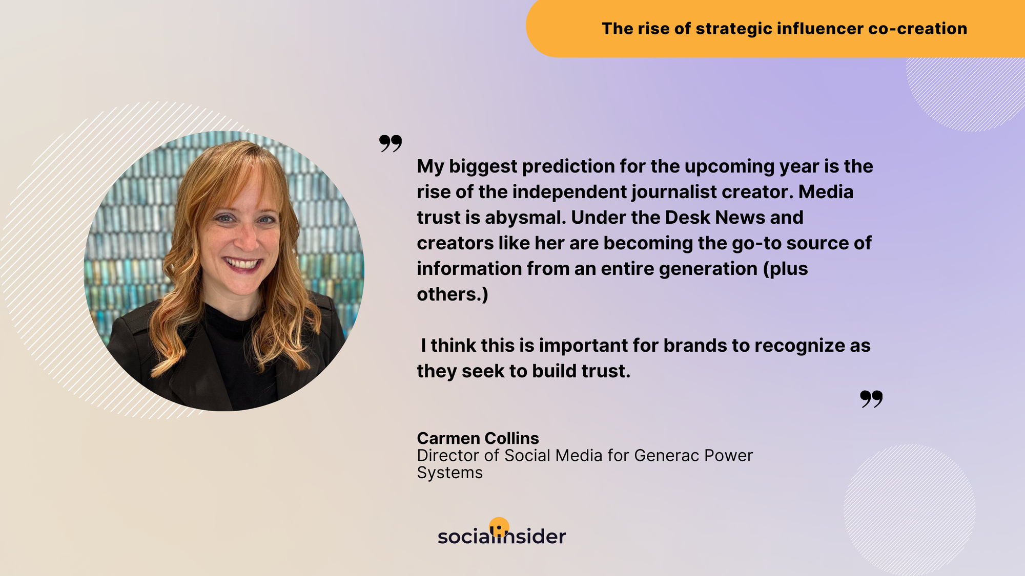 influencer co-creation quote carmen