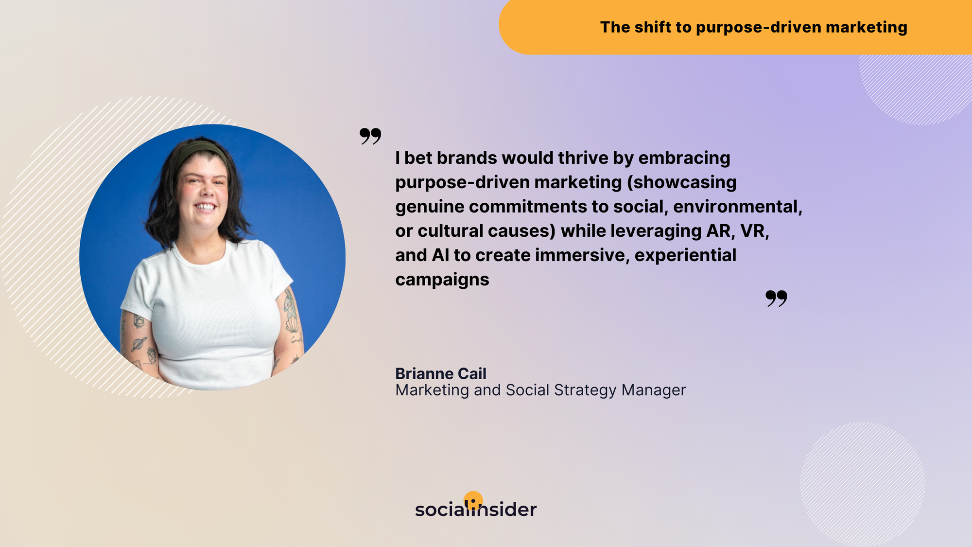 purpose driven marketing quote brianne