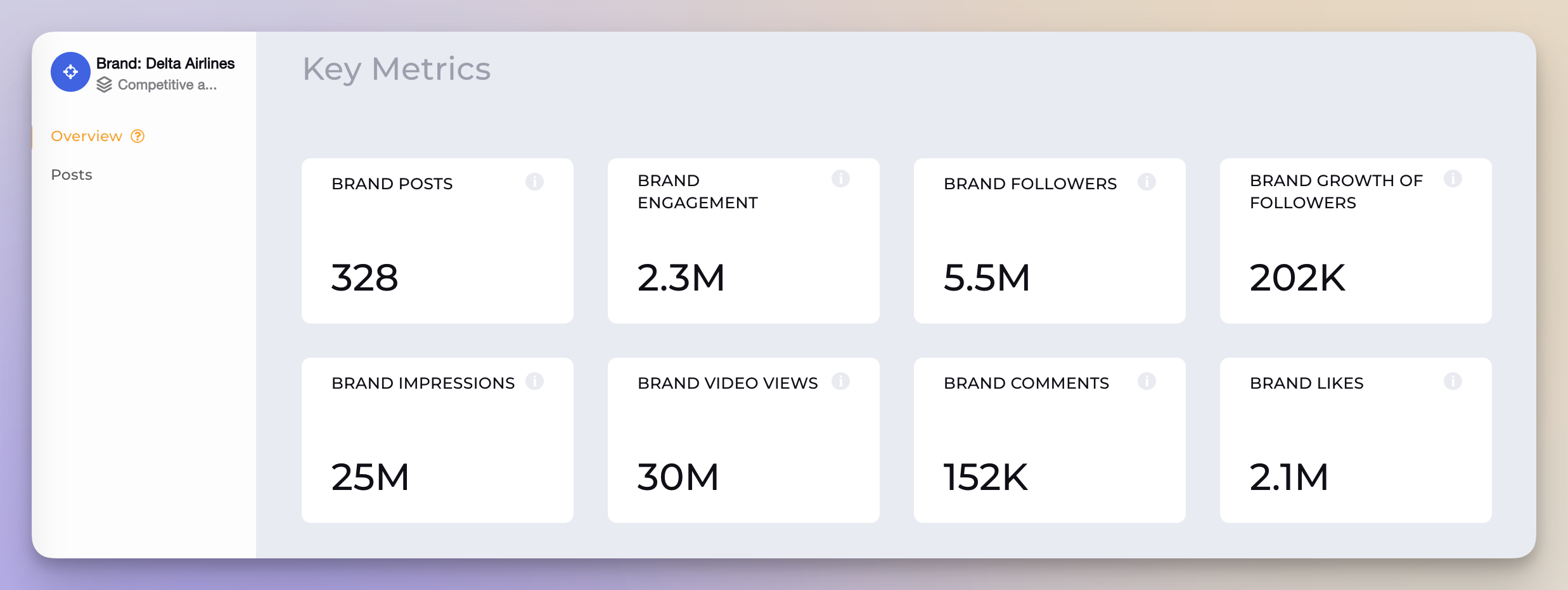 delta airlines social media kpis