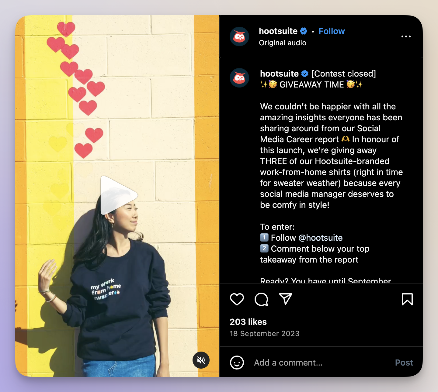 hootsuite instagram contest