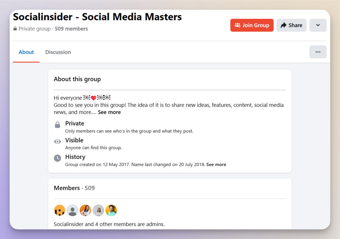 socialinsider private community