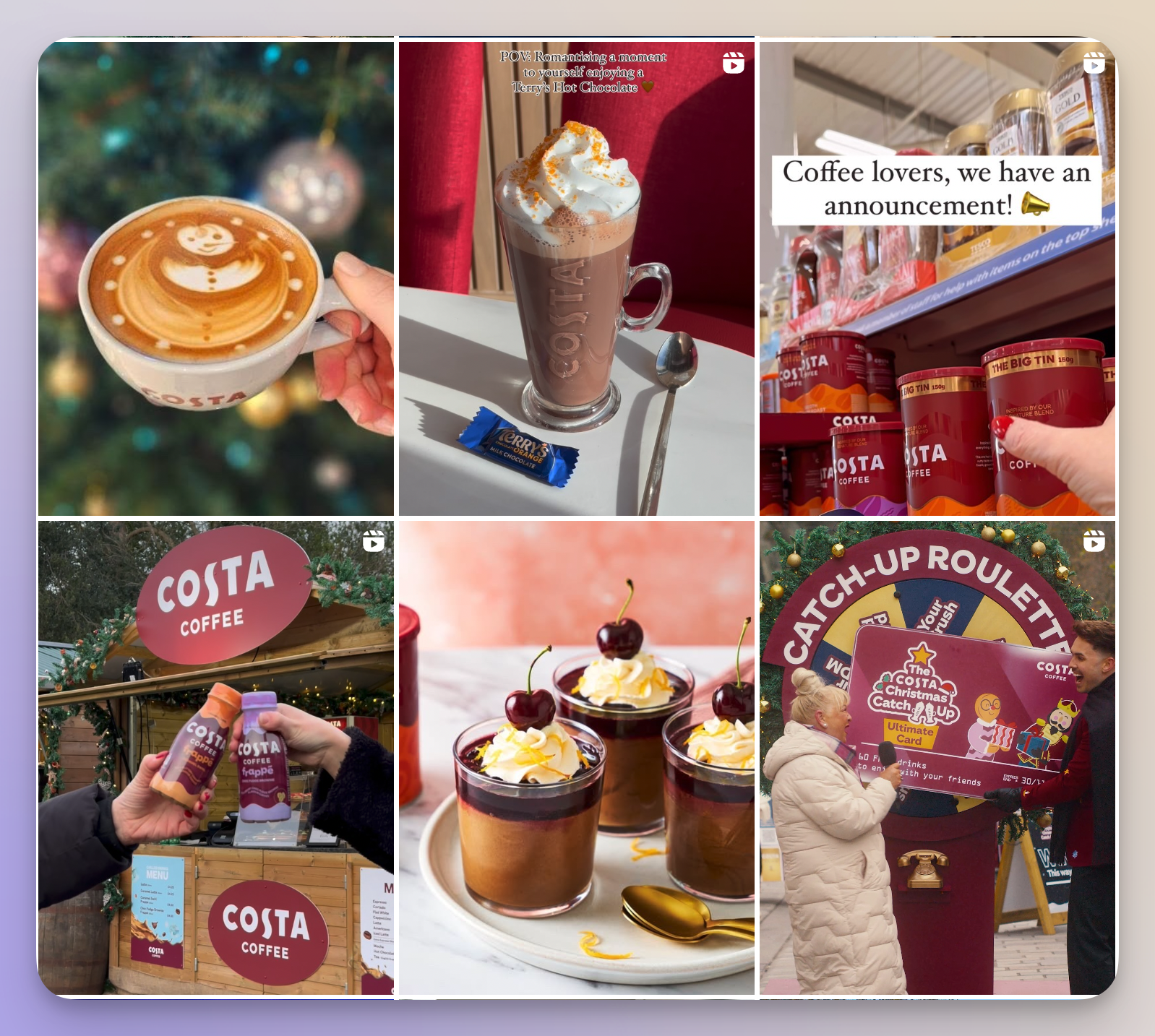 costa coffee instagram aesthesics