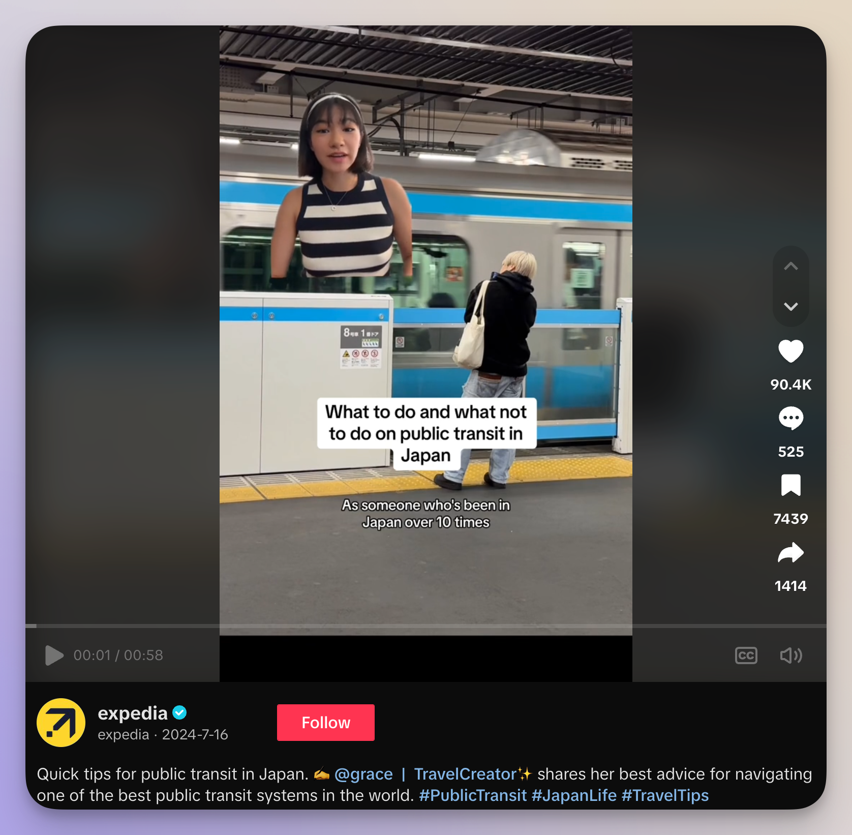 expedia tiktok post